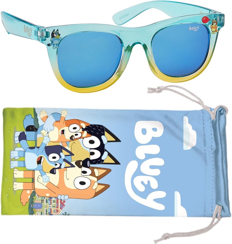 Sun-Staches Bluey Toddler Sunglasses - Arkaid Bluey Cateye with Comfortable UV-Protective Bluey Sunglasses Toddler Size w/t Soft Case - Image 1